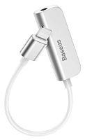 Аудио-адаптер Baseus CALL50-02 iP Male to iP & 3.5mm Female Adapter L50 White (Белый)