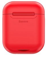 Силиконовый чехол Baseus Wireless Charging Case Apple AirPods 2 (WIAPPOD-09), Red (Красный)